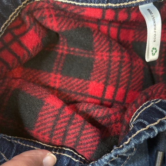 Silver Jeans Denim Lined with Red Plaid Fleece - Picture 4 of 7